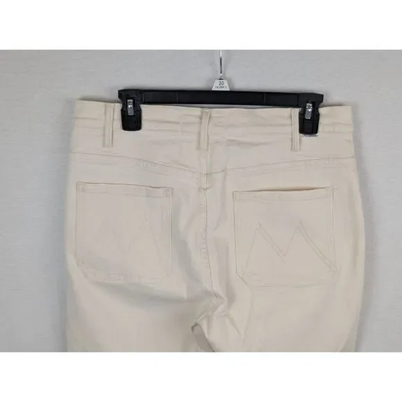 Mother Hustler Patch Pocket Flood Jeans in Act Natural Women's Size 31